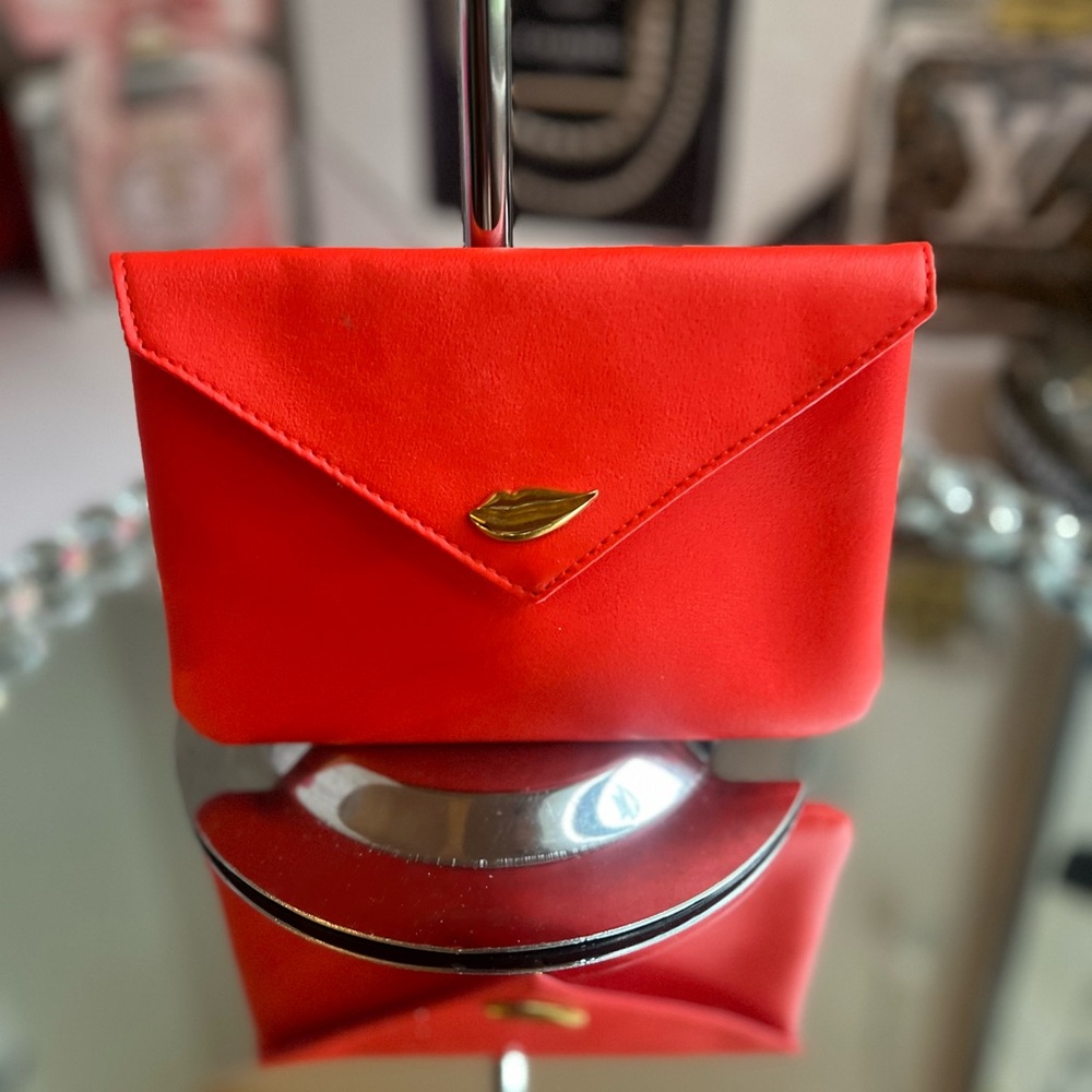 NWOT Ipsy Sealed With A Kiss Red Envelope Clutch